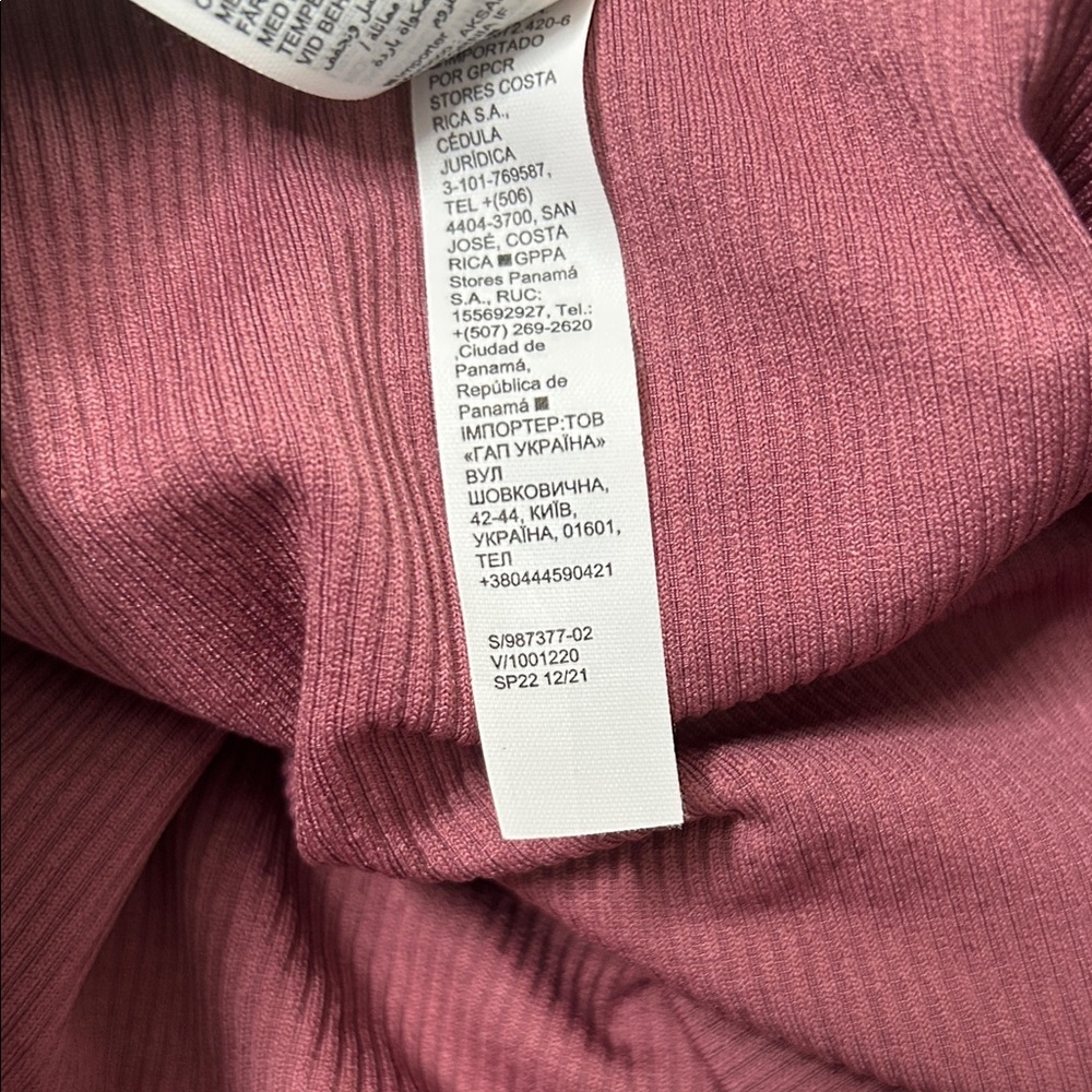 Athleta Dusty Mauve Ribbed Cropped Tank Bra  Size XS Pilates Yoga Athleisure - Picture 5 of 9